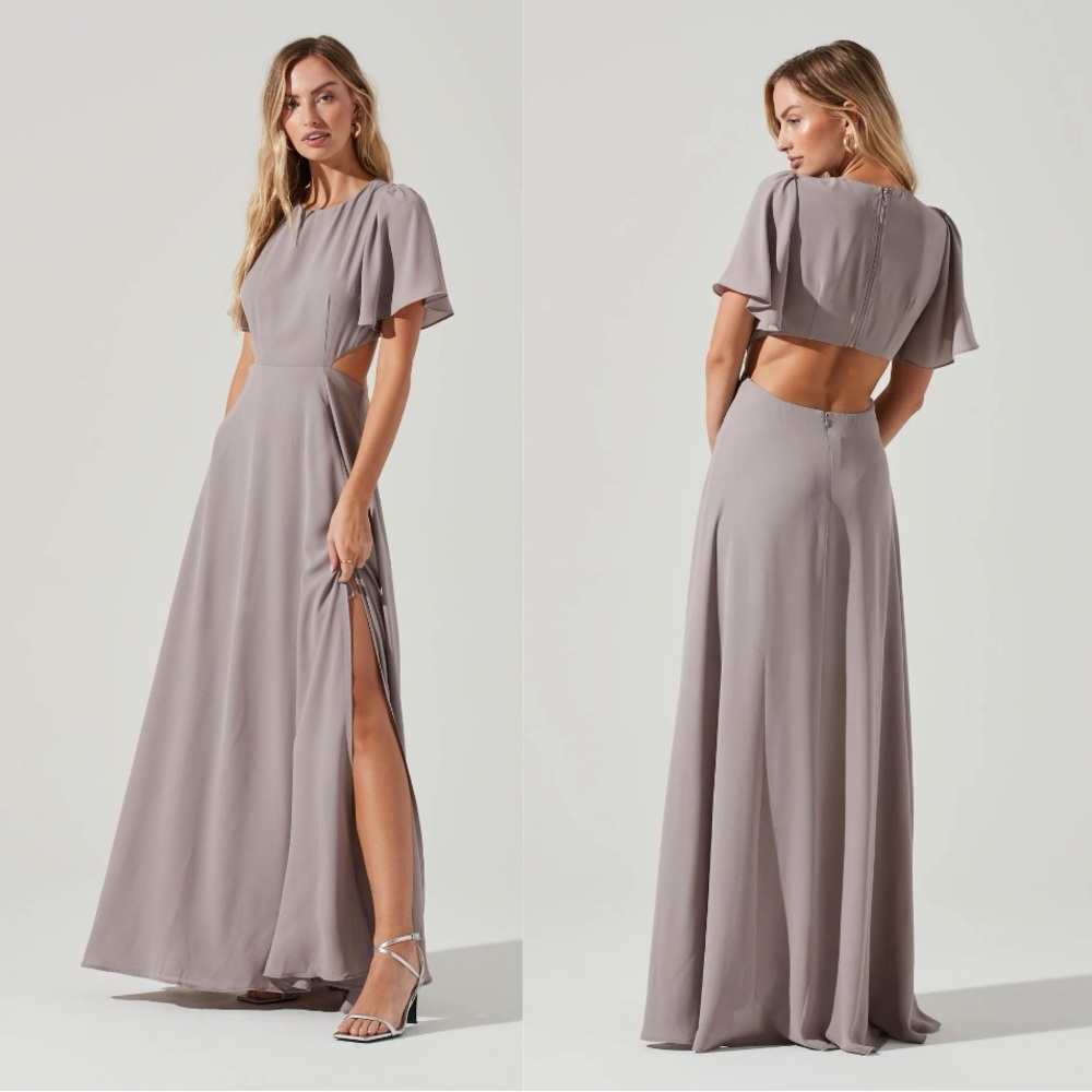 Astr Women's Maxi Dress in Gray